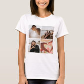 5 Foto Benutzerdefinierte Collage Personalisiert T-Shirt (Vorderseite)