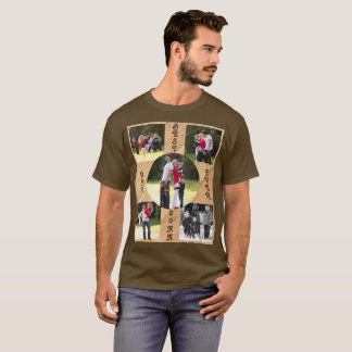 5 Foto Bester Vater je 20XX Holzkörner Diagonal T-Shirt