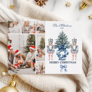 5 Foto Blau Chinoiserie Nussknacker Weihnachten