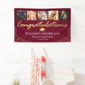 5 Foto Burgundy Gold Graduation Party Banner (Insitu)