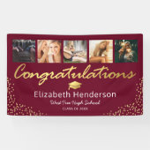 5 Foto Burgundy Gold Graduation Party Banner (Horizontal)
