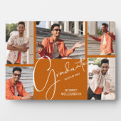 5 Foto Burnt Orange Abschluss Keepake Fotoplatte (Vorderseite)