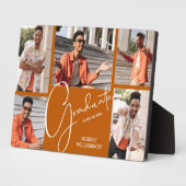 5 Foto Burnt Orange Abschluss Keepake Fotoplatte (Seite)