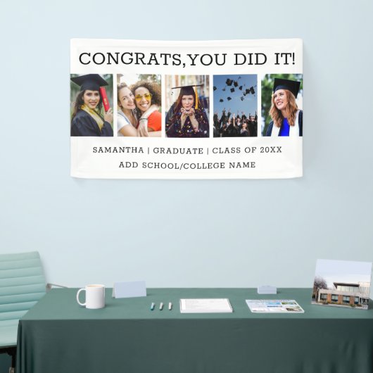 5 Foto Collage Abschluss 2023 Glückwunsch Grad Banner (Messeveranstaltung)