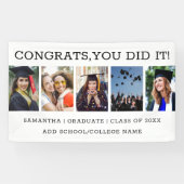 5 Foto Collage Abschluss 2023 Glückwunsch Grad Banner (Horizontal)