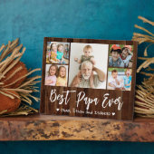 5 Foto Collage Best Papa Ever Grandkids Wood Fotoplatte (Seite)