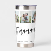 5-Foto-Collage beste Mama ever personalisiert Thermobecher (Links)