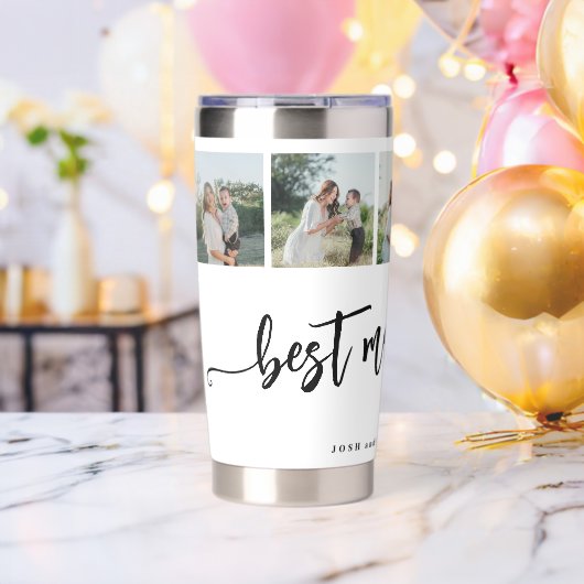 5-Foto-Collage beste Mama ever personalisiert Thermobecher (Bachelor Party (gedreht))