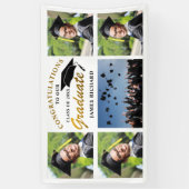 5 Foto Collage Black and Gold Abschluss 2025 Banner (Vertikal)
