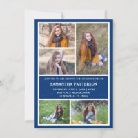 5 Foto Collage Blue & White Abschluss