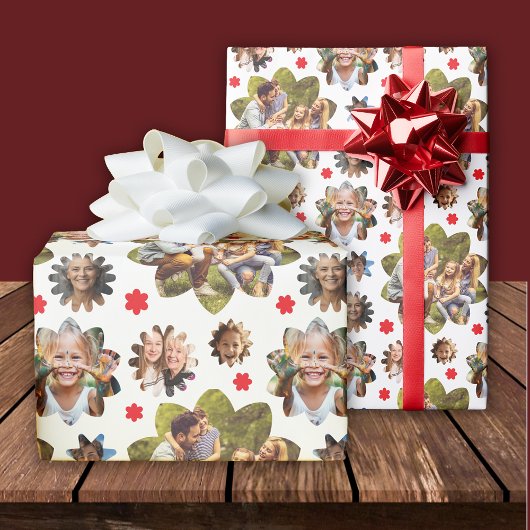 5 Foto Collage Blume Geburtstag Geschenkpapier