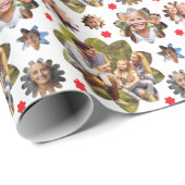 5 Foto Collage Blume Geburtstag Geschenkpapier (Rolleneckpunkt)