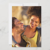 5 Foto Collage Elegantes Gold Script Hochzeit Einladung (Rückseite)