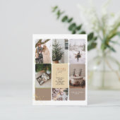 5 Foto Collage Frohe Weihnachtsgrüße Feiertagskarte (Stehend Vorderseite)