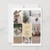 5 Foto Collage Frohe Weihnachtsgrüße Feiertagskarte (Vorderseite)