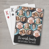 5 Foto Collage - funky hexagon pattern - schwarz Spielkarten