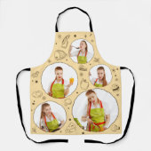 5 Foto Collage Grid für Koch Küche Beige Schürze (Vorderseite)