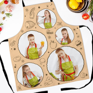 5 Foto Collage Grid für Koch Peach Schürze
