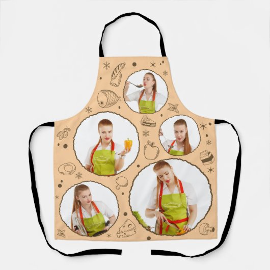 5 Foto Collage Grid für Koch Peach Schürze (Vorderseite)