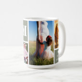 5 Foto Collage Herz Sage Grünen Muttertag Kaffeetasse (VorderseiteRechts)