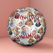 5 Foto Collage Honeycomb Hexagon Muster - weiß Baseball