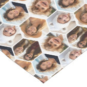 5 Foto Collage Honeycomb Hexagon Muster - weiß Kurzer Tischläufer (Ecke)