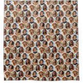 5 Foto Collage Honeycomb Muster sein Patient Duschvorhang (Vorderseite)