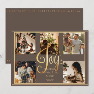 5 Foto Collage Joy Gold Weihnachten Xmas Urlaub