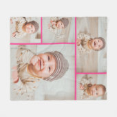 5 Foto-Collage Maßgeschneidert Personalisiert Fleecedecke (Vorderseite (Horizontal))