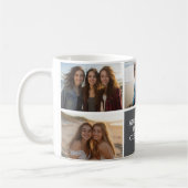 5-Foto-Collage mit Text - Minimal Grau Weiß Kaffeetasse (Links)