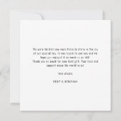 5 Foto Collage Newlyweds Wedding Square Danke Karte (Rückseite)