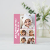 5-Foto-Collage Optional Text - kann bearbeitet wer Postkarte (Stehend Vorderseite)