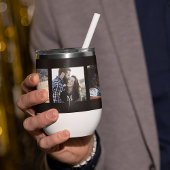 5-Foto-Collage personalisiert modernes Monogramm