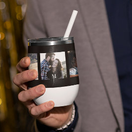 5-Foto-Collage personalisiert modernes Monogramm