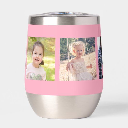 5 Foto Collage personalisiert modernes Monogramm R (Vorderseite)