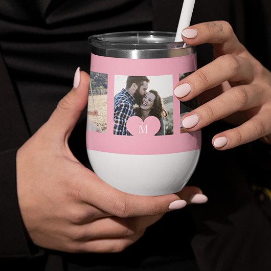 5 Foto Collage personalisiert modernes Monogramm R