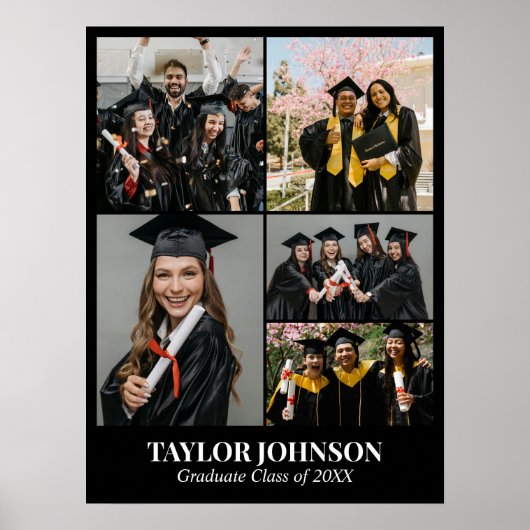 5 Foto-Collage Personalisiertes Bildraster Absolve Poster (Vorne)