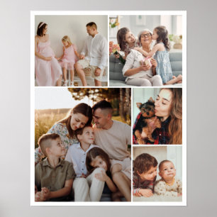 5 Foto-Collage Personalisiertes Bildraster Benutze Poster