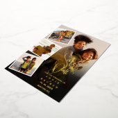 5 Foto Collage Wedding Gold Script Save the Date Folieneinladung (Gedreht)