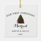 5 Foto Collage Wedding Keramikornament (Rückseite)