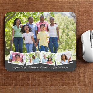 5-Foto-Collage Zickzack-Fotostreifen und benutzerd Mousepad