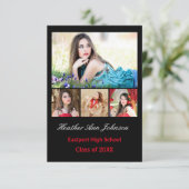 5 Foto-Collagen-Vertikale - Mitteilung des Einladung (Stehend Vorderseite)