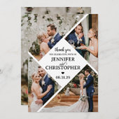 5 Foto Elegant Dankeskarte (Vorne/Hinten)