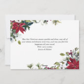 5 Foto Elegant Poinsettia Weihnachten BELIEVE (Rückseite)