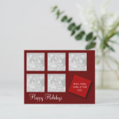 5 Foto-Feiertags-grüßenrot Feiertagspostkarte (Stehend Vorderseite)