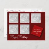 5 Foto-Feiertags-grüßenrot Feiertagspostkarte (Vorne/Hinten)