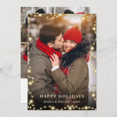 5 FOTO Frohe Weihnachten Gold Sparkle Gruß (Vorne/Hinten)