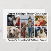 5 Foto Frohe Weihnachtsfeiertage Moderne Feiertagskarte (Vorne/Hinten)