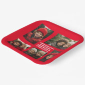 5 Foto Funky Retro Frame mit Text - Rot Pappteller (Gewinkelt)