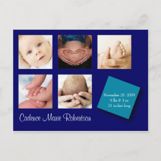 5 Foto Geburtsankündigung Ankündigungspostkarte